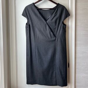 AKRIS Wool Dress w/Chain Trim